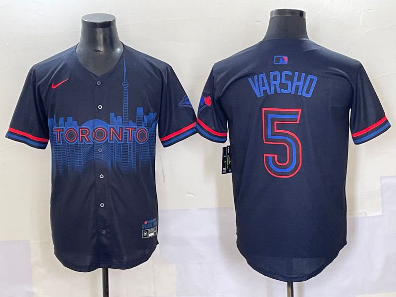 Men 2025 Toronto Blue Jays #5 Varsho Black Joint Name Nike MLB Jersey style 1->toronto blue jays->MLB Jersey